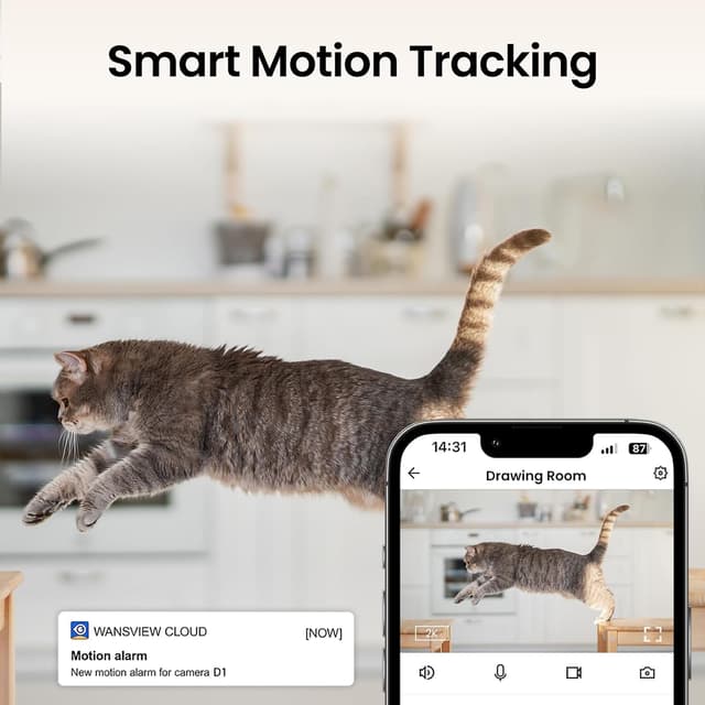 Thumbnail 4 de Cinnado D1 2K Indoor WiFi Security Camera