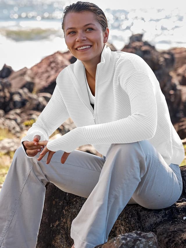 Thumbnail 4 de ANRABESS Long Sleeve Quarter Zip Pullover S–XL