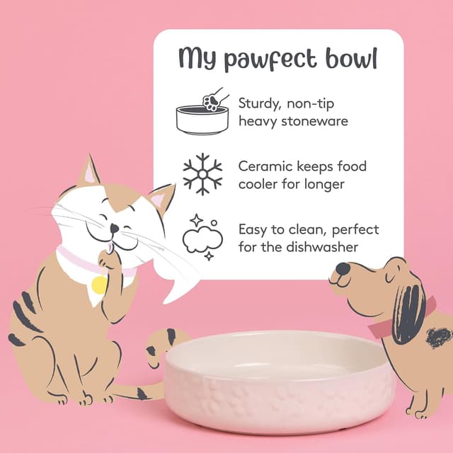 Detalle 2 de Mason Cash Color Mix Creme Katzen-Untertasse 13 cm – robuste Gres-Untertasse für Futter & Pflege