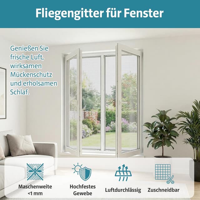 Detalle 2 de YANGTE Fliegengitter Fenster 130x150