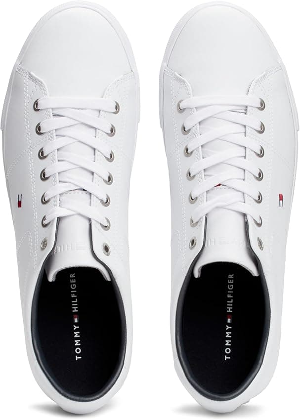Thumbnail 3 de Tommy Hilfiger Essential Leather Sneaker 👟 Hombre Blanco 42