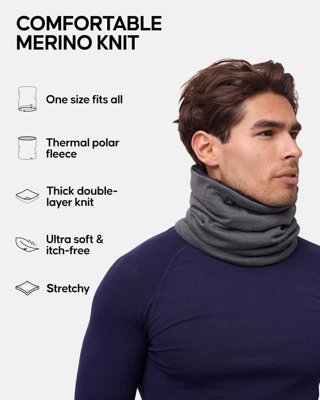 Thumbnail 1 de DANISH ENDURANCE Fleece Snood Merino Wool Neck Warmer
