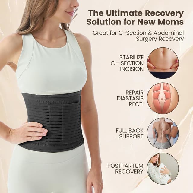 Detalle de Trendyline Postpartum Belly Wrap for Women C-Section Recovery Compression Belt