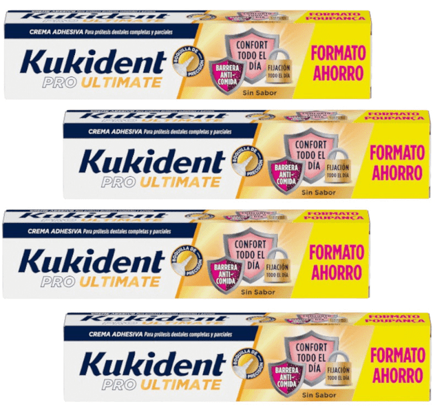Imagen de Kukident Pro Ultimate Sin Sabor 4x57 g - Pack Ahorro 🦷 en OfertitasTOP