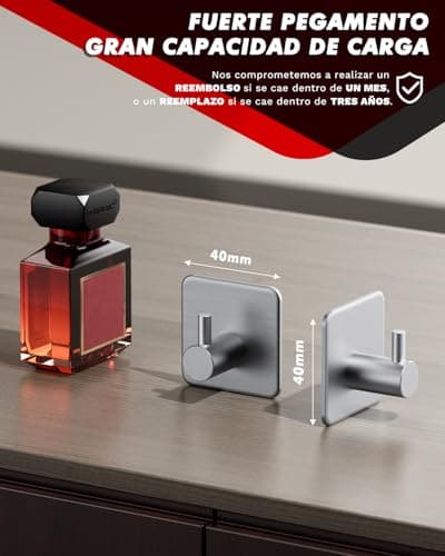 Thumbnail 8 de Auxmir Ganchos adhesivos para pared 6 piezas