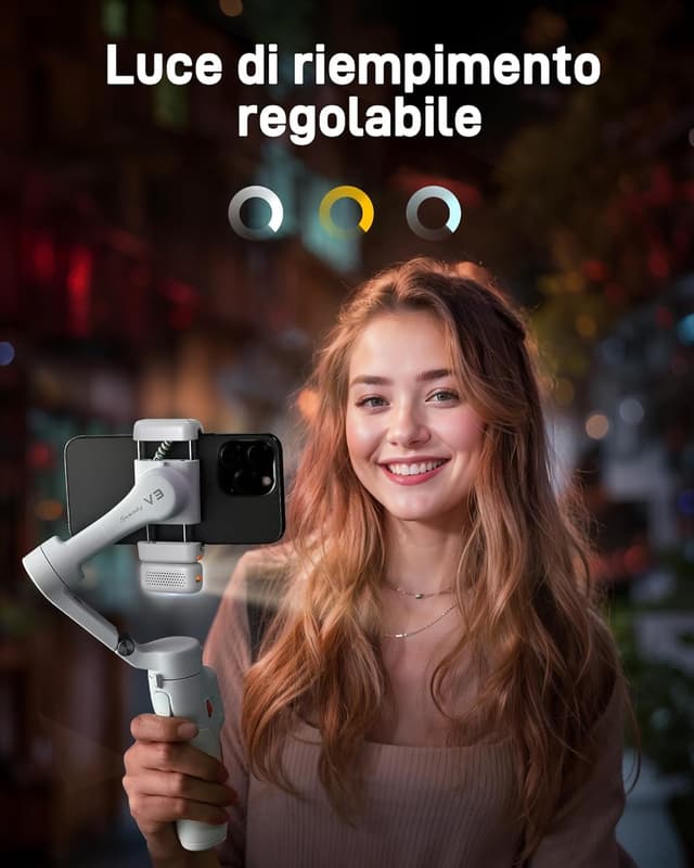 Thumbnail 6 de hohem iSteady V3 Stabilizzatore Smartphone cardanico a 3 assi con tracker AI magnetico e controller rimovibile