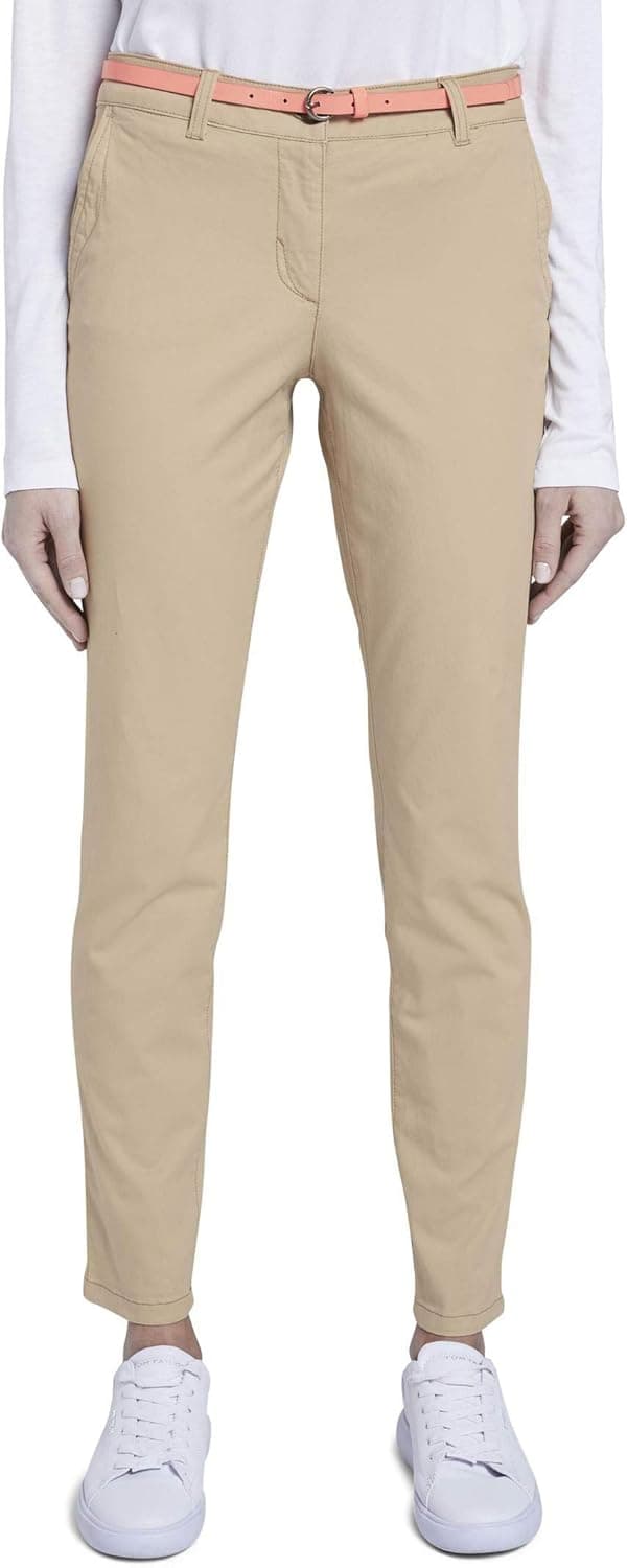 Detalle de Tom Tailor 1016542 Pantaloni chino slim donna con elastan