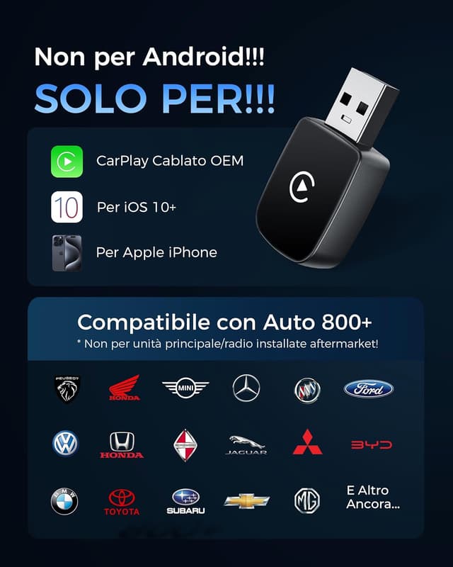Thumbnail 5 de WityEye Adattatore CarPlay Wireless 5.8GHz