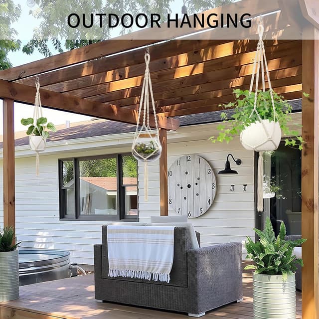 Thumbnail 5 de IDEEEPAN Macrame Plant Hanger 44 Inch