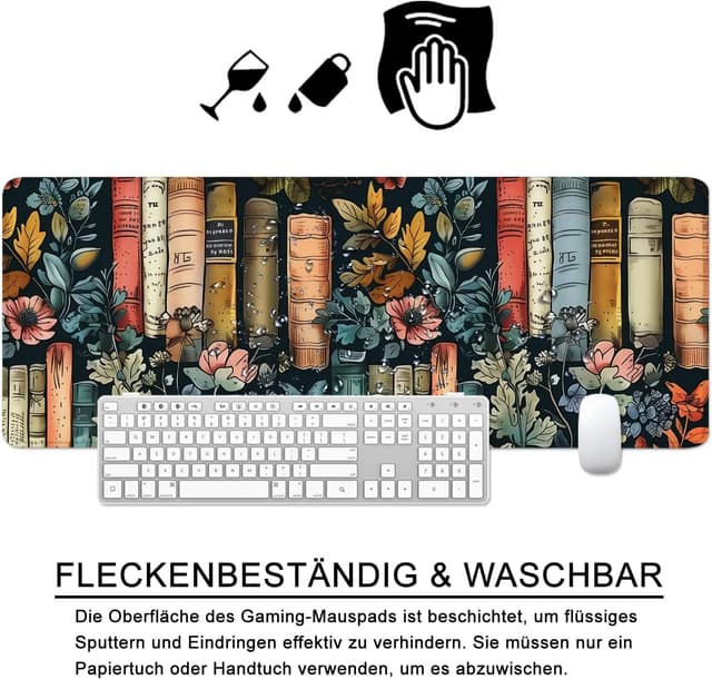 Detalle de Tapis de souris fleurs XL 80x30 cm