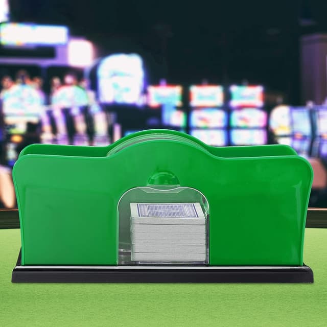 Detalle 2 de Relaxdays Mélangeur de cartes 91 mm Vert EU