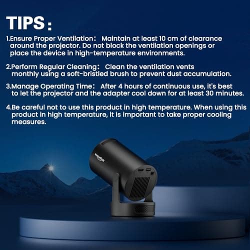 Thumbnail 7 de wowlink W210 Mini proyector portátil con WiFi 6, Bluetooth 5.4 y apps integradas (Air Remote)