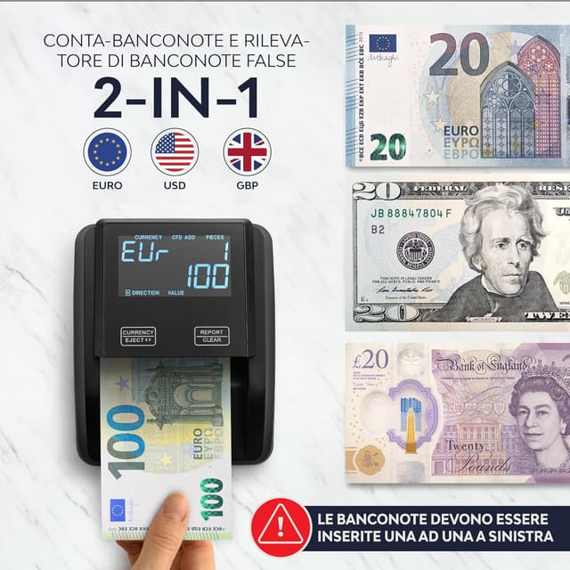 Thumbnail 1 de Zenacasa Rilevatore Banconote False e Conta 📟