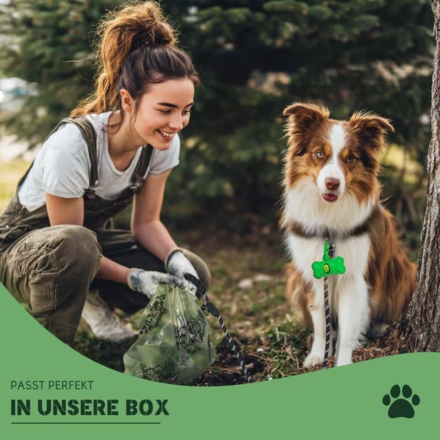 Detalle de Blanlody Hundekotbeutel (450 Stück) biologisch abbaubar mit Duft, inkl. 30 Rollen à 30 x 22 cm
