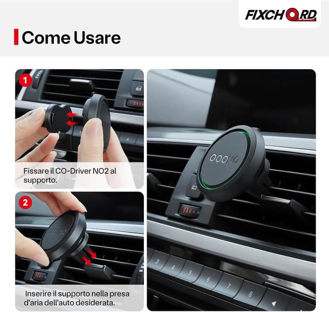 Thumbnail 6 de Supporto magnetico FIXCHORD per OOONO CO-Driver NO2 (1 pezzo) con magneti integrati