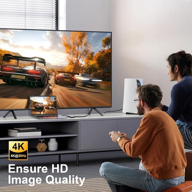 Detalle 2 de KRISUHO USB-C Hub Multiport Adapter (8-in-1) with Ethernet, HDMI 4K and 100W PD