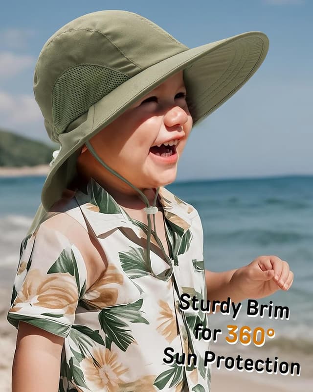 Detalle de FURTALK Kinder Sonnenhut mit UPF 50+