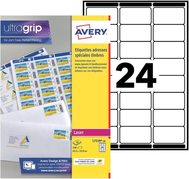 Detalle de Avery 240 Étiquettes adresse 63,5×33,9 mm 🏷