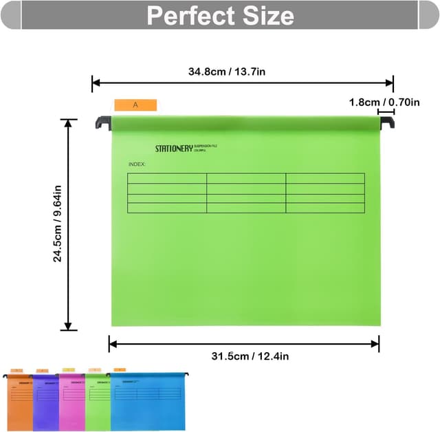 Detalle 2 de Hiziwimi A4 hanging files 15 pieces