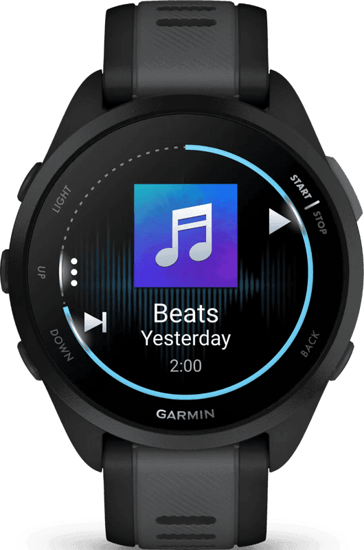 Detalle de Garmin Forerunner 165 Music Schwarz/Grau – Smartwatch