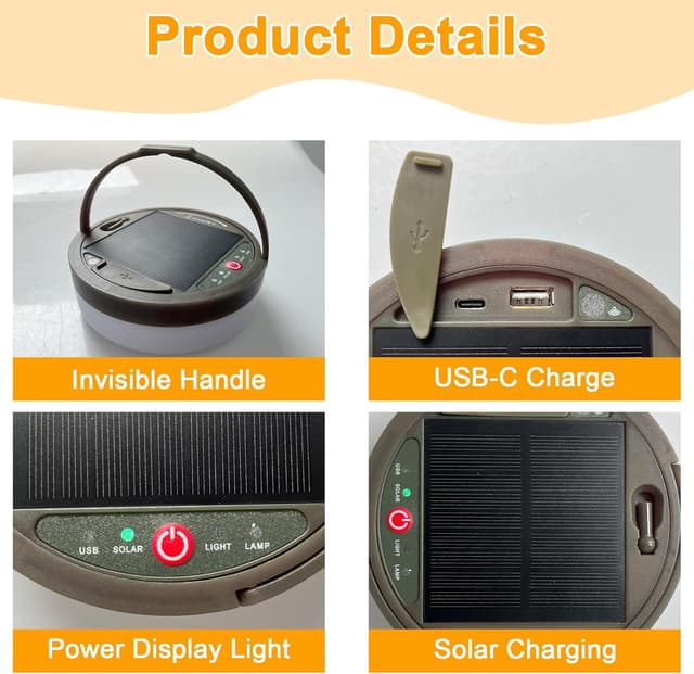 Detalle 2 de JIMACRO 12m Camping String Lights Reel (120 LEDs) – Rechargeable fairy lights for tent, patio & events