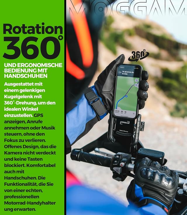 Thumbnail 2 de MOGGAM Handyhalterung Motorrad Antivibration
