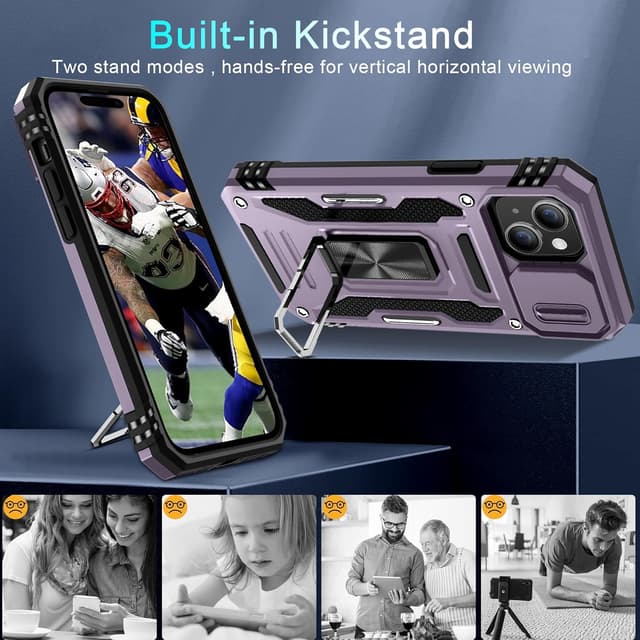 Thumbnail 3 de DEERLAMN Case for iPhone 15 Deep Purple