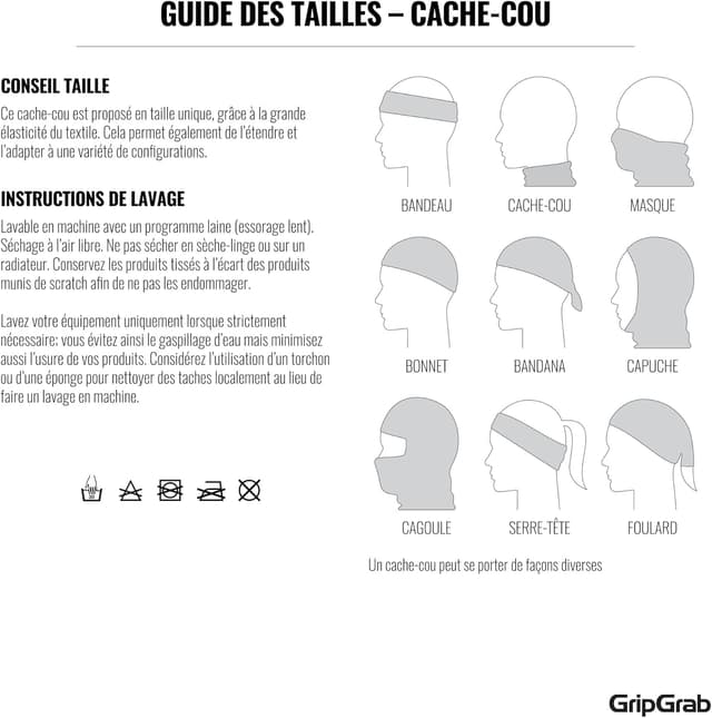 Detalle 2 de Cache-cou GripGrab Merino multifonction 47 cm