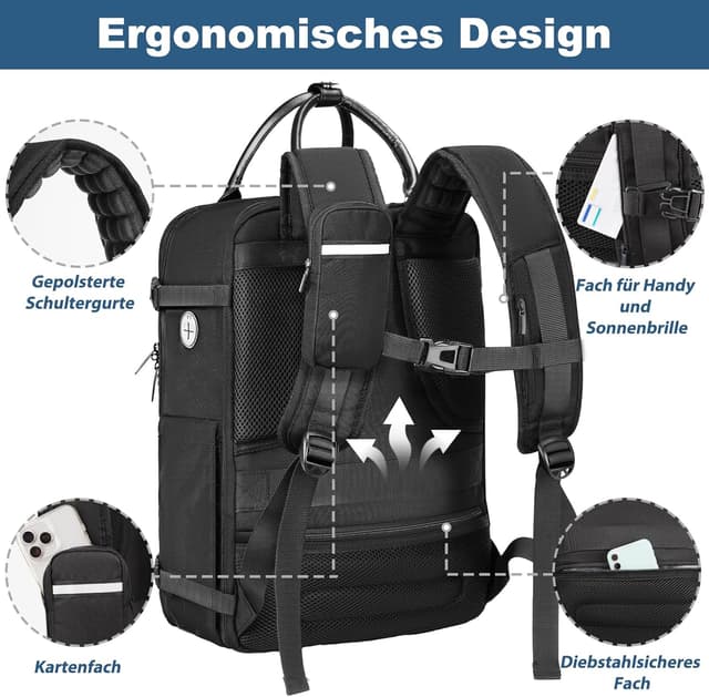 Thumbnail 4 de Taygeer EasyJet Handgepäck Rucksack 45x36x20