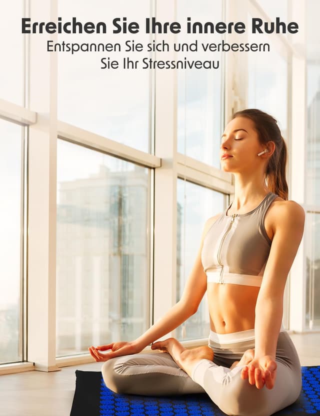 Detalle de LifeGoods Akupressurmatte mit Kissen – Akkupressmatte für Rücken & Nacken