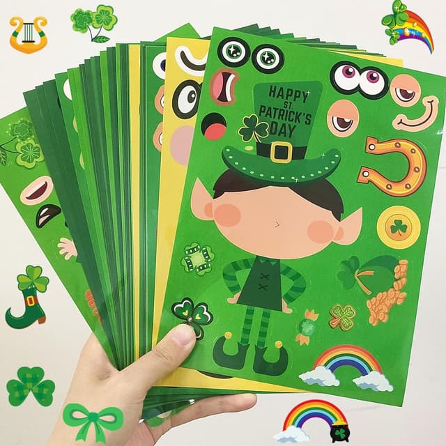 Thumbnail 2 de 48 Sheets St. Patrick's Day Stickers DIY Pack