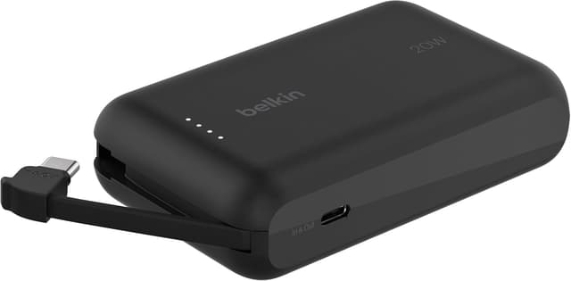 Imagen de Belkin BoostCharge power bank 10.000 mAh con cavo integrato e ricarica USB-C PD fino a 20 W en OfertitasTOP