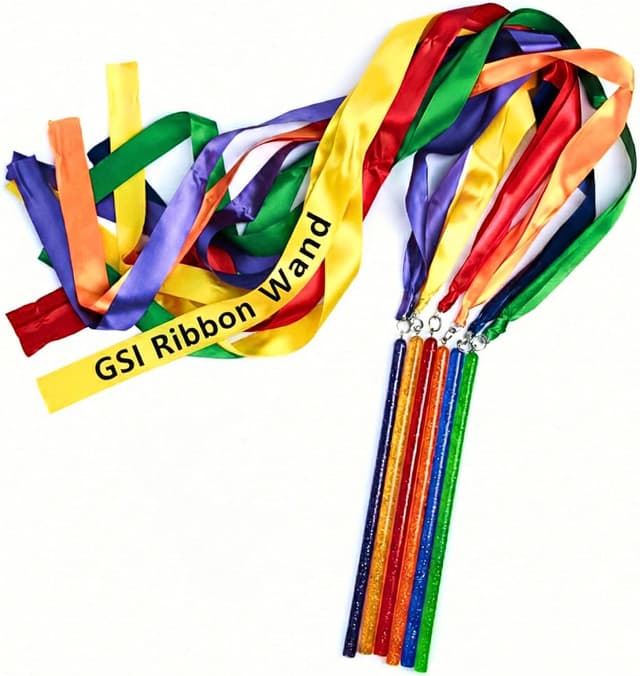 Detalle de GSi Multicolor Sparkling Ribbon Wands 6-pack