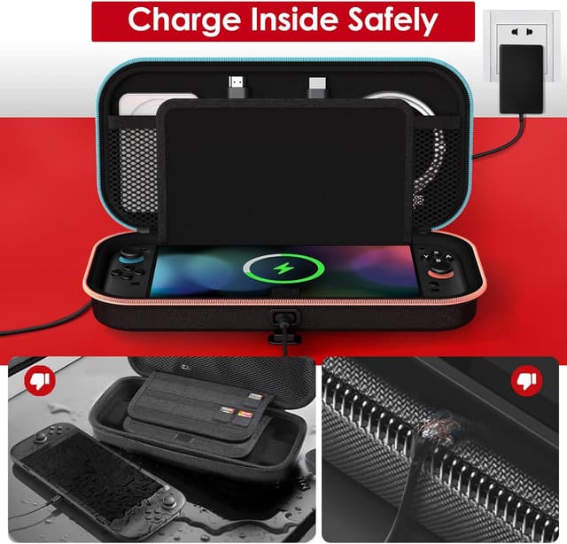 Detalle 2 de ivoler Charging Cable Port Case for Switch 2, holds 12 cards