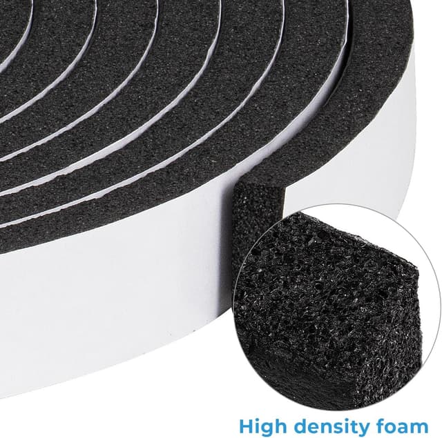 Detalle de Storystore Self-Adhesive Foam Insulation Tape (25mm x 20mm x 5m) for Draught, Sound & Weather Sealing