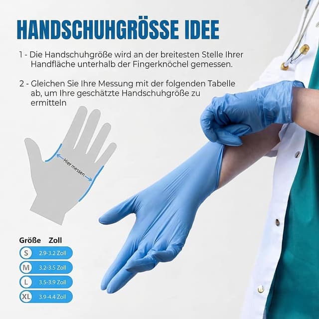 Thumbnail 3 de Nitrilhandschuhe für Lebensmittelqualität Blau