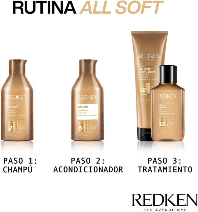 Detalle 2 de Redken All Soft Champú Hidratante con Aceite de Argán 300 ml
