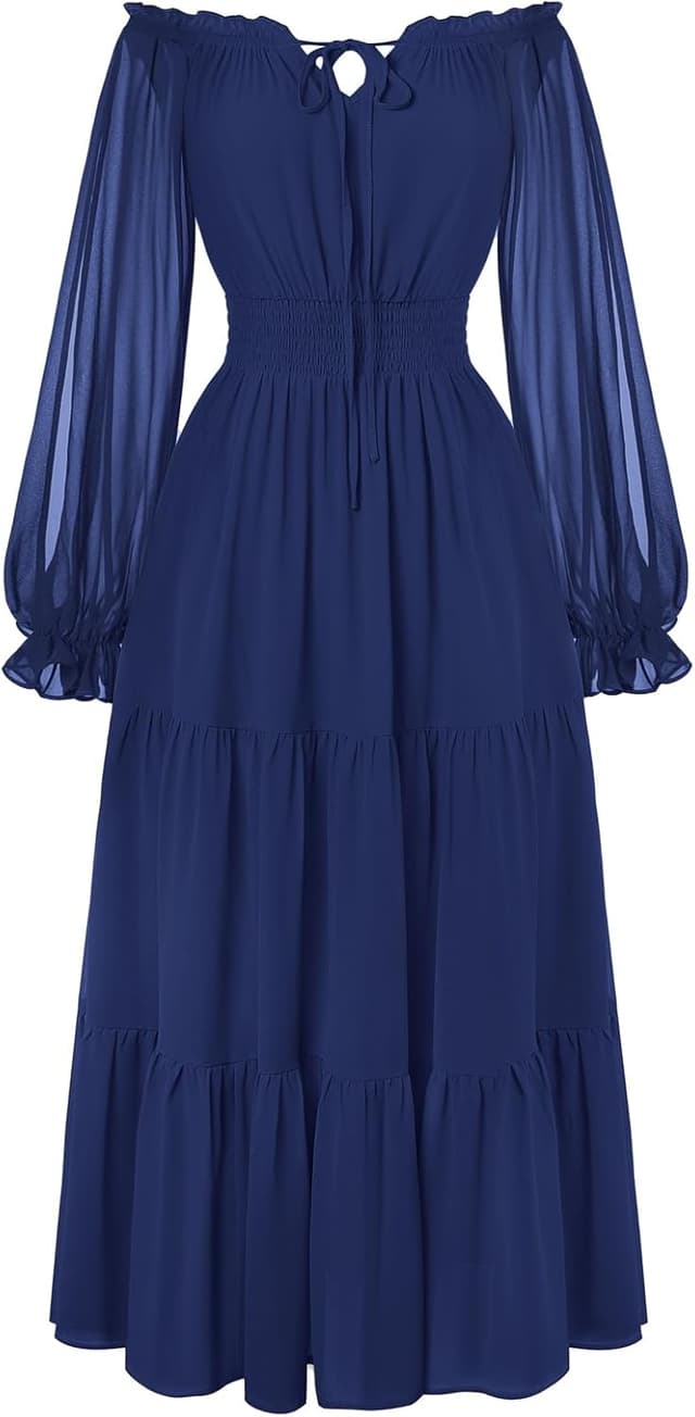 Thumbnail 3 de SCARLET DARKNESS Robe médiévale longue taille haute 🌿