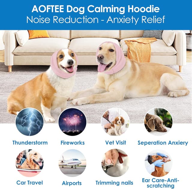 Thumbnail 3 de AOFITEE Dog Calming Hoodie Ear Wraps