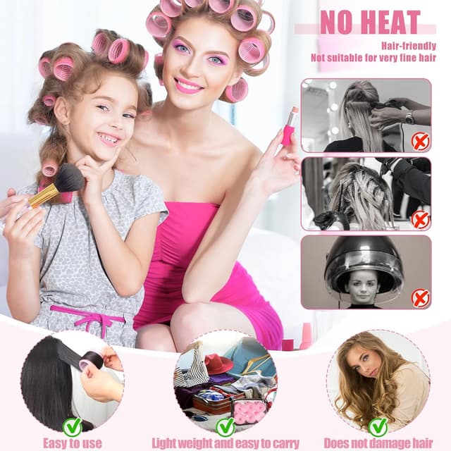 Thumbnail 4 de 4 Sizes Self-Grip Hair Rollers, 50 Pcs