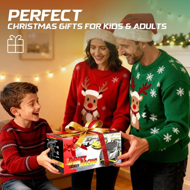 Detalle de LUXOS RC Lamborghini Huracán STO 1:18 Officially Licensed Remote Control Car (Orange) – 15km/h 2.4GHz