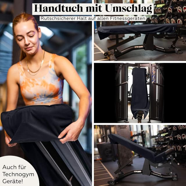Detalle 2 de nujë Fitness-Handtuch mit Tasche aus Microfaser (125 x 50 cm) inkl. Geschenkverpackung