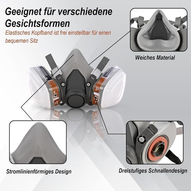 Thumbnail 1 de Faburo Atemschutzmaske Set mit 94% Filter