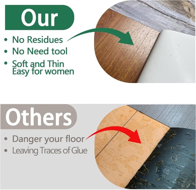 Detalle de Vinyl wood flooring roll 30cm x 16m