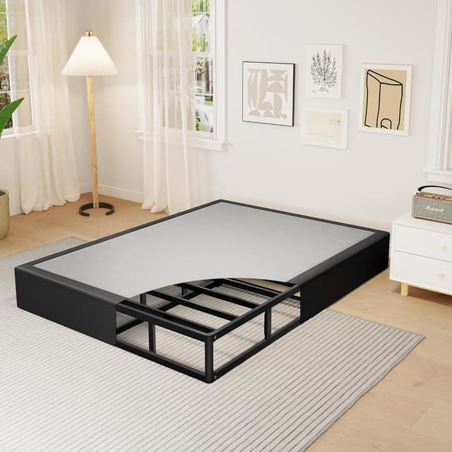 Detalle de Mashomdec Full Size 10 Inch Heavy-Duty Metal Box Spring (up to 2500 lbs) with Noise-Free Frame and Removable Cover