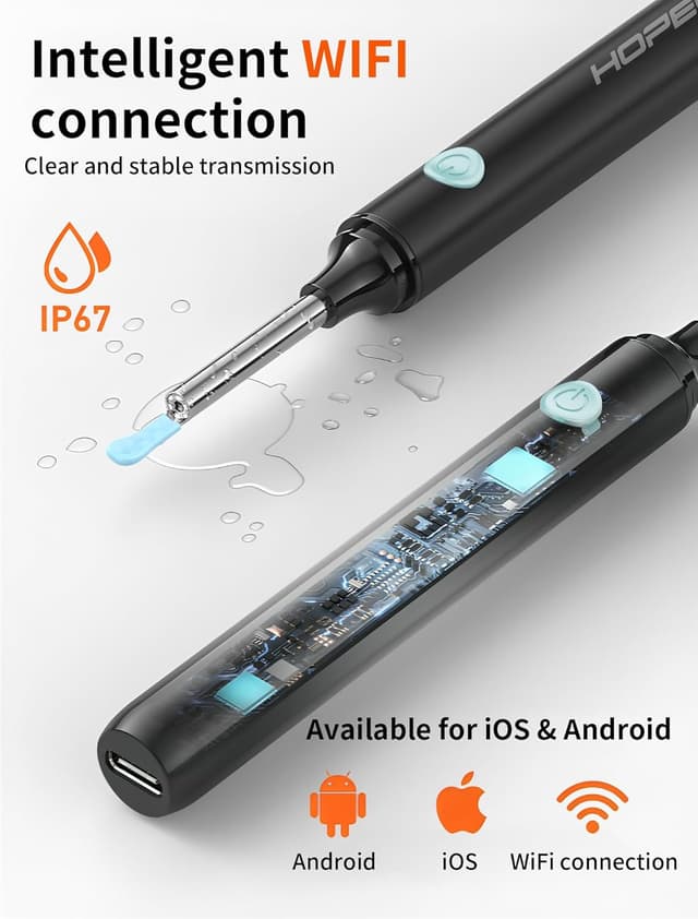 Thumbnail 4 de Hopefox Otoskop 1080P WiFi Ohrreiniger