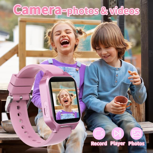 Detalle de Kids Smart Watch 32 Games: 3 Sport Modes, 13 Habit Alarms & HD Rotating Camera