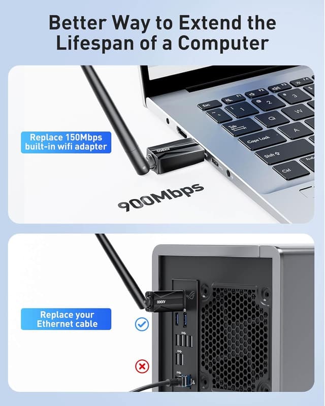 Thumbnail 4 de LIVINGTHING AX900 900 Mbps USB WiFi Adapter
