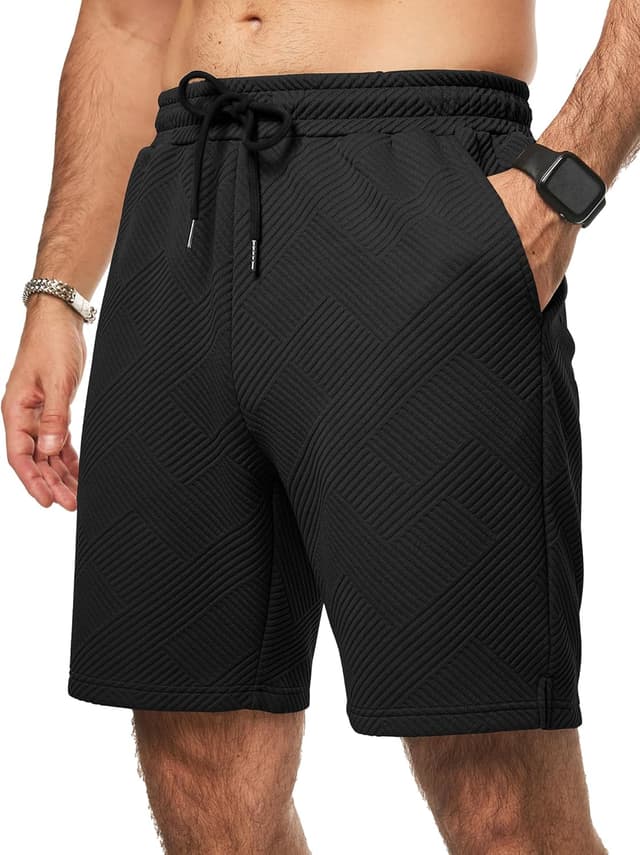 Detalle de JMIERR Herren Kurze Shorts Textur 3 Taschen