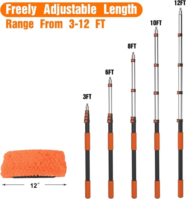 Detalle 1 de LAANPOLE Car Wash Brush 12ft long handle